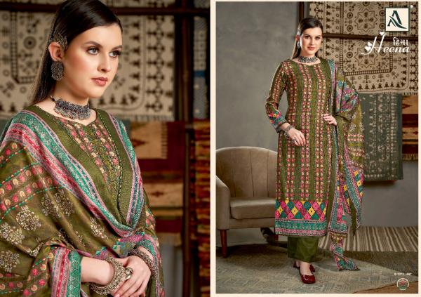 Alok Heena Pure Wool Pashmina Dress Material Collection 